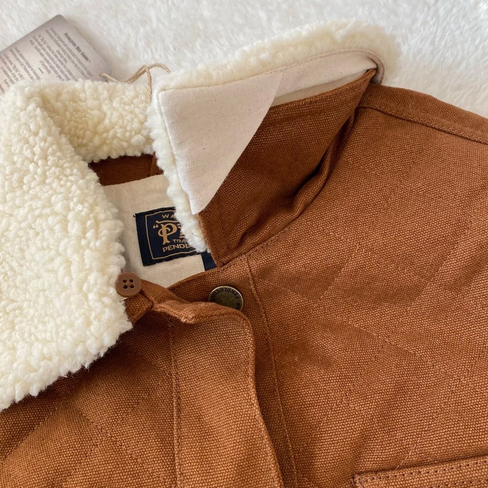 Pendleton Women's Coat, Sidney Quilted Barn Coat, Utility, Brown, Size S - Picture 3 of 12
